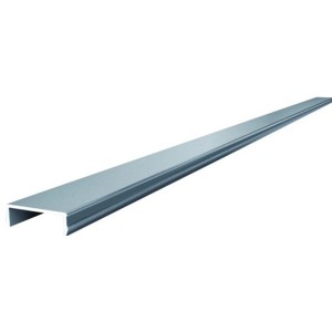 Silbernes U-Abschlussprofil für Shanghai Sichtschutzzaun, 180 cm lang.