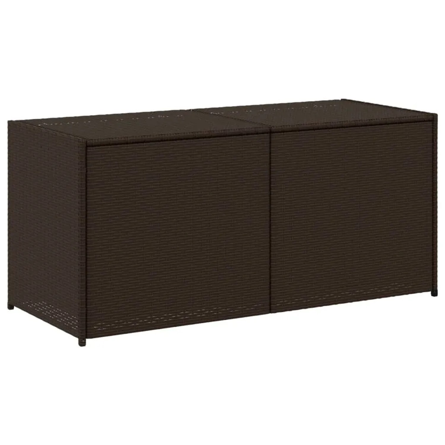 Furnicato Gartentruhe Braun 283l Poly Rattan