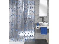Duschvorhang „Bubble“ Marineblau – PEVA, Wasserdicht, 180 X 200 Cm | PVC-frei