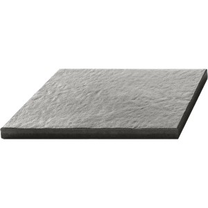 Graue Kann Terrassenplatte Sincera, 60x40x3,8 cm, mit strukturierter Oberfläche.