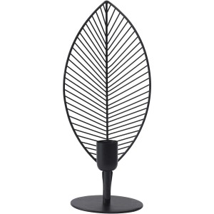 PR Home Elm Tischlampe im Blatt Jungle Design aus Metall Schwarz  42cm E27