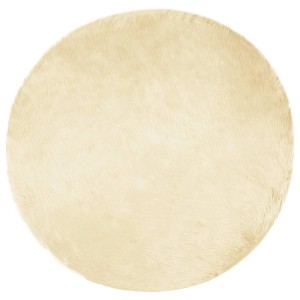 vidaXL Kunstschaffell Teppich Tafalla Creme Ø 160 cm Polyester 42021516