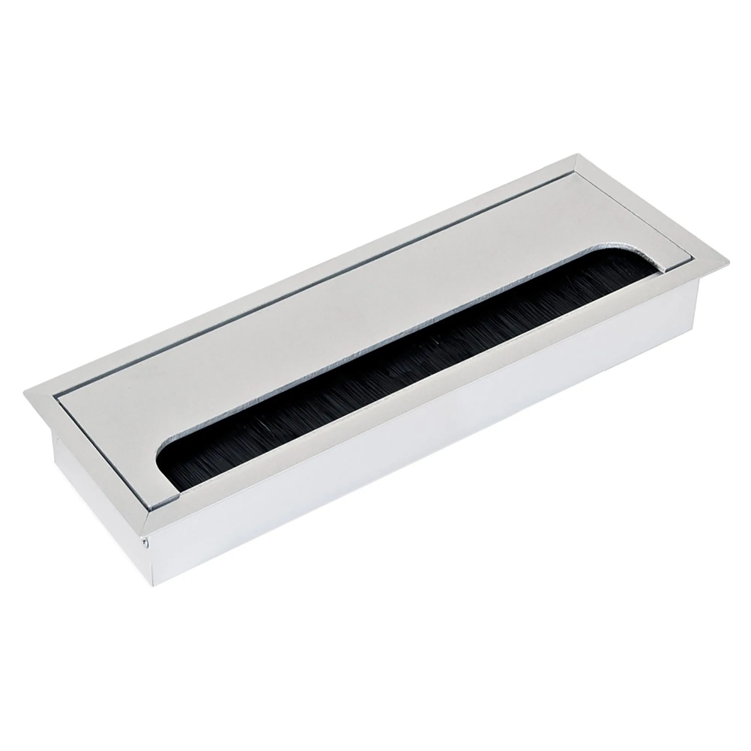 Emuca Kabeldurchführung Quadrum Rechteckig 269 x 80 mm Unterputzmontage Aluminium Matt Eloxiert