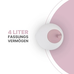 ProHome Salatschleuder, 4 Liter, Ø25 cm, rosa. Küchenhelfer zum Schleudern von Salat und Gemüse.