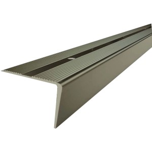 Arcansas Treppenkantenprofil aus Aluminium in Bronze, L-Form, 1000 mm lang.