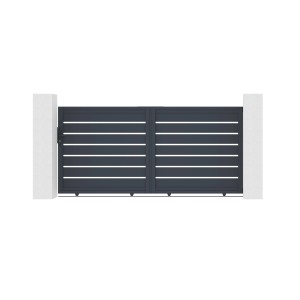 Casanoov Schiebetor Aus Aluminium 3M Vogel H 140Cm Grau