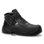 Schwarzer ELTEN Sicherheitsschnürstiefel BASIC II Compo Mid S3S mit Schnürung und robuster Sohle.