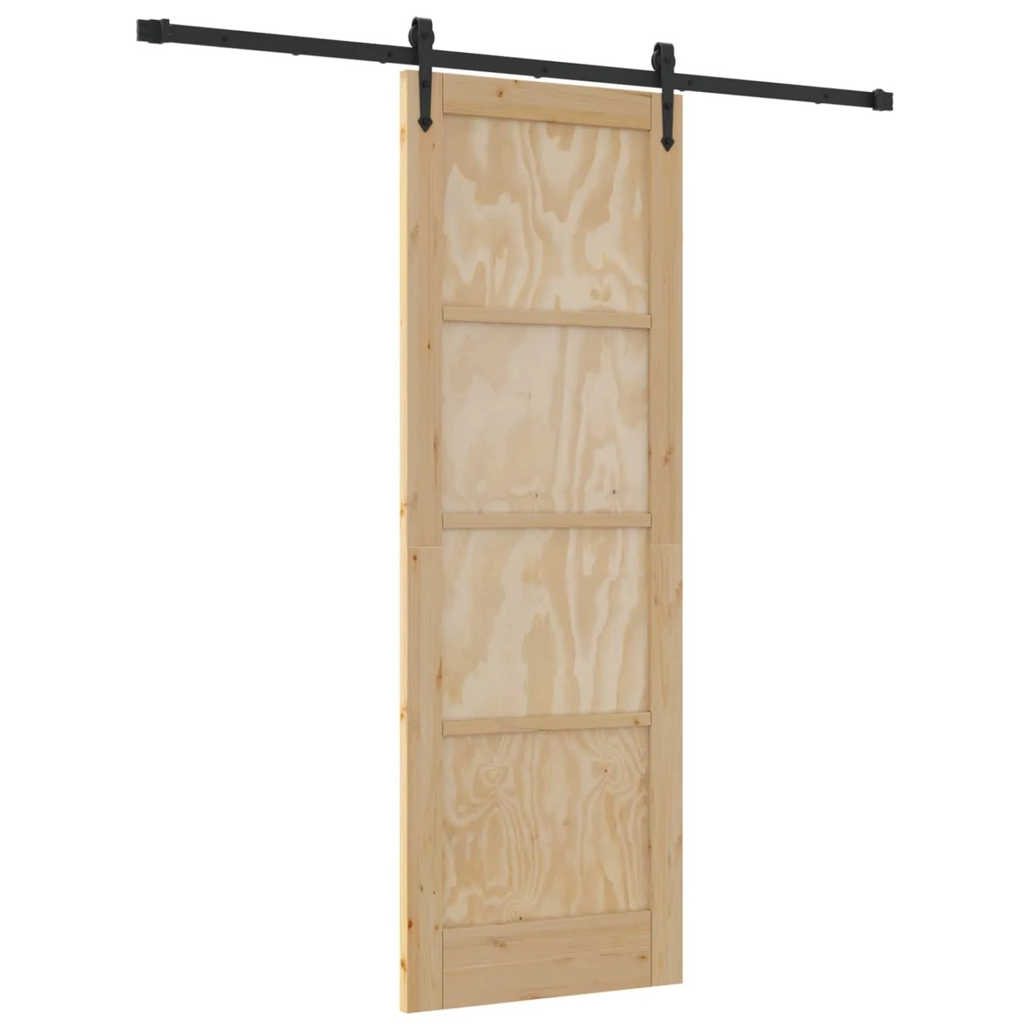 vidaXL Schiebetür ORKDAL Natur und Schwarz 73,5 x 211 cm 3445576