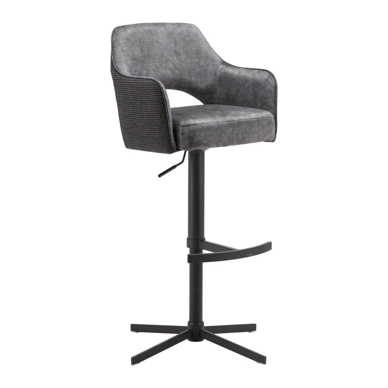 Premium Living Barhocker Valletta Anthrazit/Schwarz