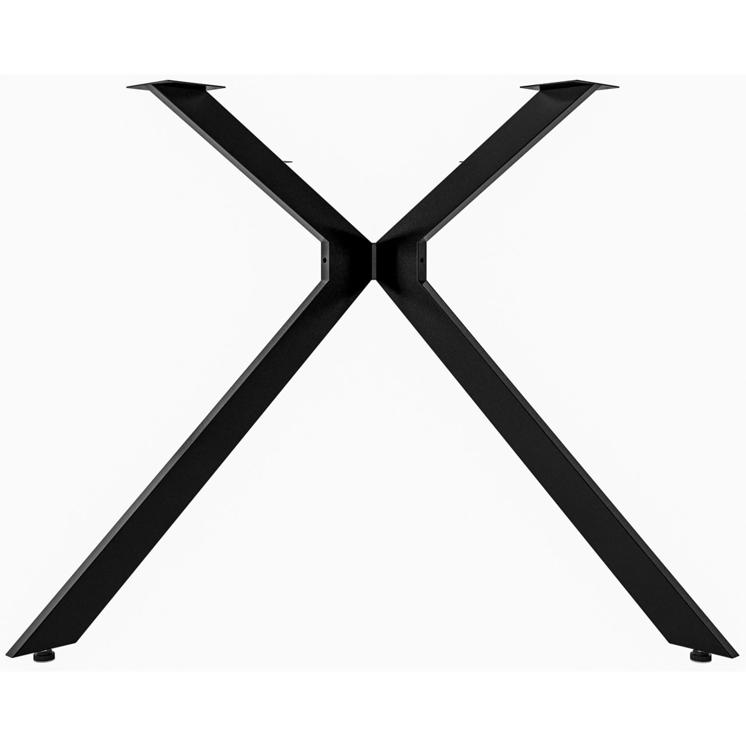 Schwarzes DELUKE Tischgestell aus Metall für Wohnzimmertische, PROXI Stahlgestell.