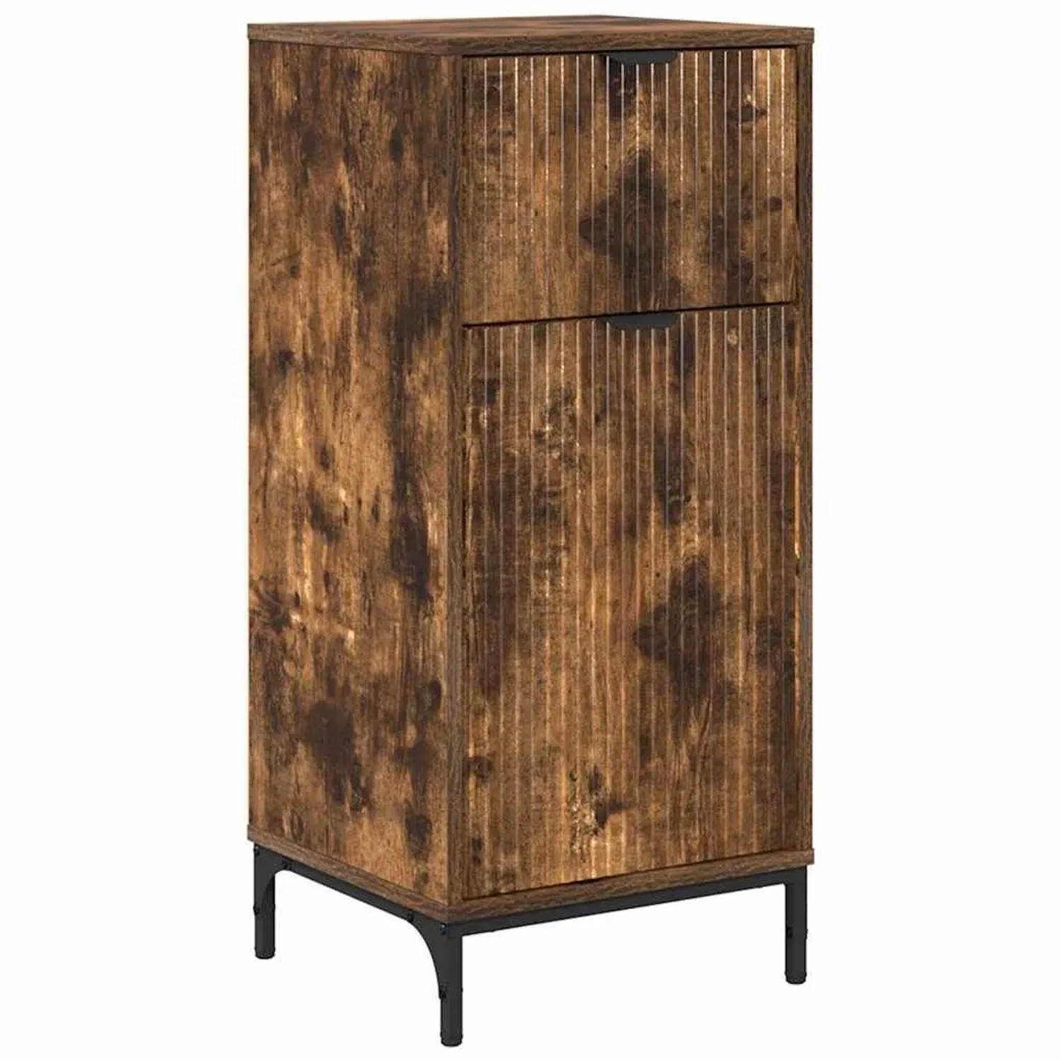 vidaXL Badezimmerschrank mit Tür Geräucherte Eiche 39,5 x 36 x 88 cm 883399 günstig online kaufen