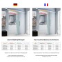 inova Glasschiebetür Klar 10 Felder 880 x 2035 mm Komplettset in Schwarz mit Stabgriff inkl. 2Seitiger Softclose_9