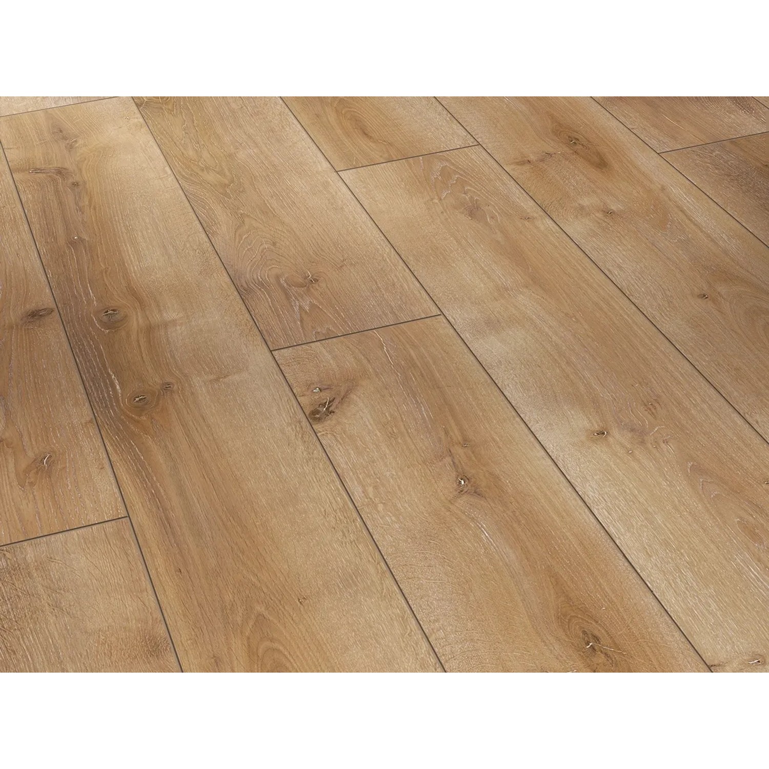PARADOR Laminat Classic 1050 - Eiche Monterey leicht geweißt, Packung, spezielle Trägerplatte, 1285 x 194 mm, Stärke: 8 mm