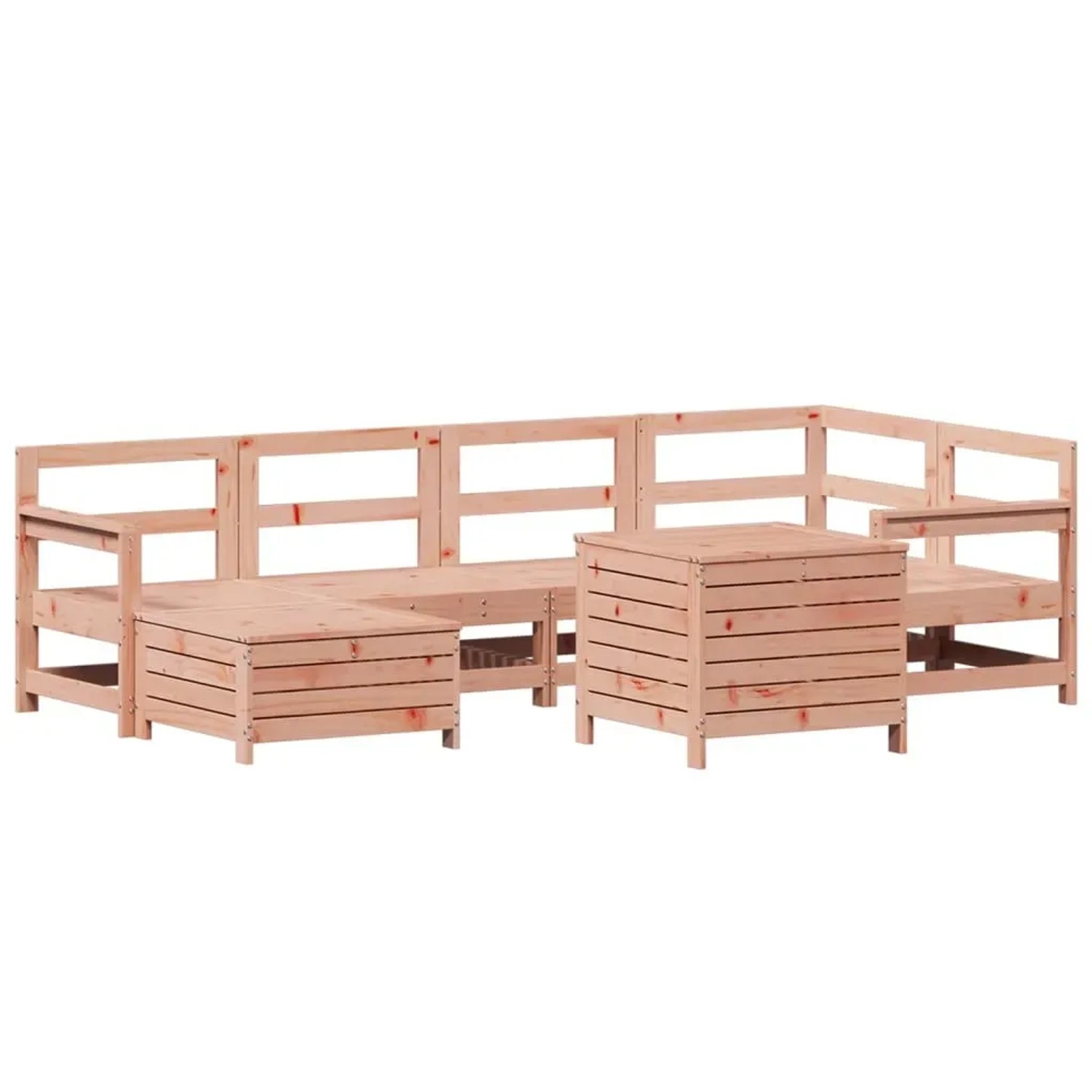 vidaXL 7-Tlg Garten-Sofagarnitur Massivholz Douglasie 3250986