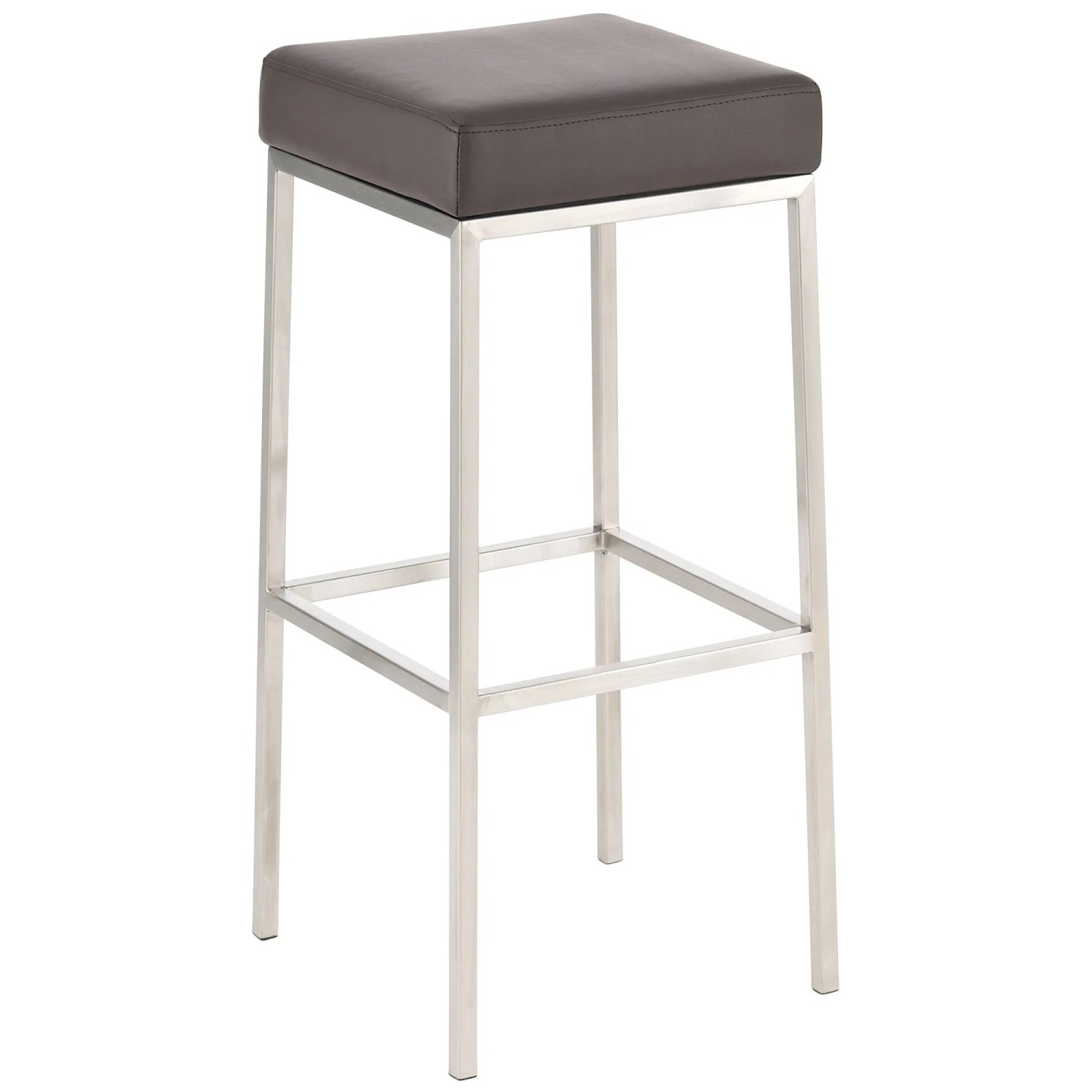 DELUKE Barhocker BIDAN Kunstleder Braun 37x37x80cm Barstuhl Mit Lehne Tresenhocker Tresenstuhl