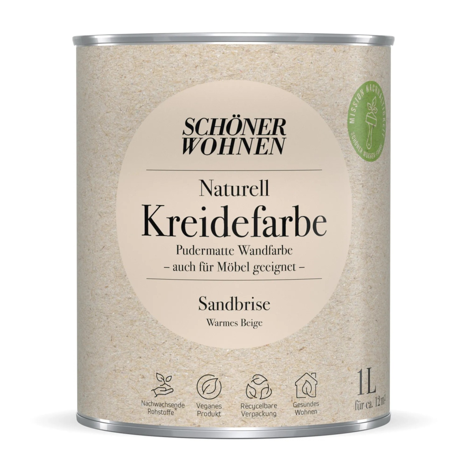 Schöner Wohnen Kreidefarbe Naturell Sandbrise 1 l