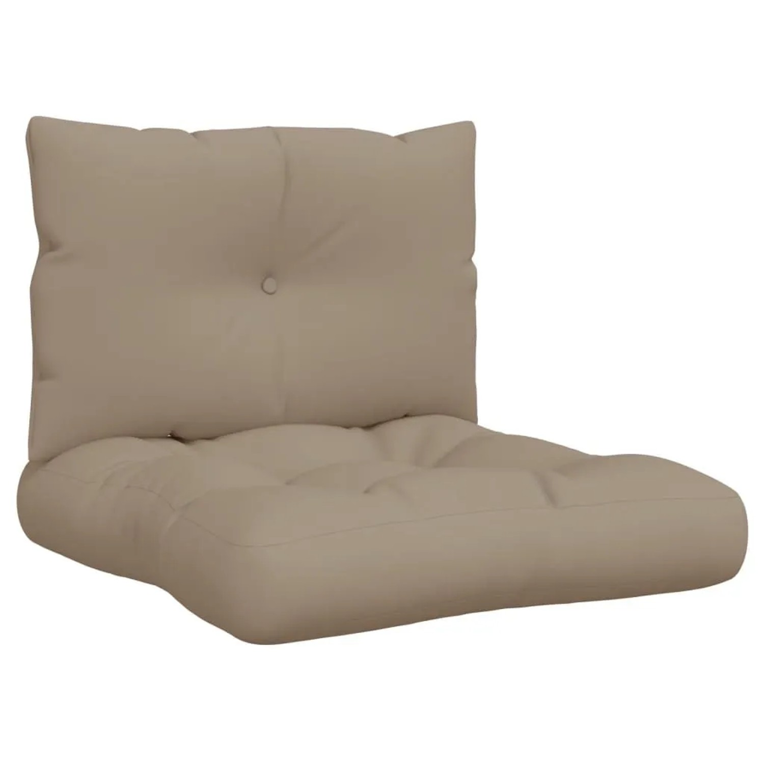 vidaXL Palettenkissen 2-Tlg Taupe Stoff 360842