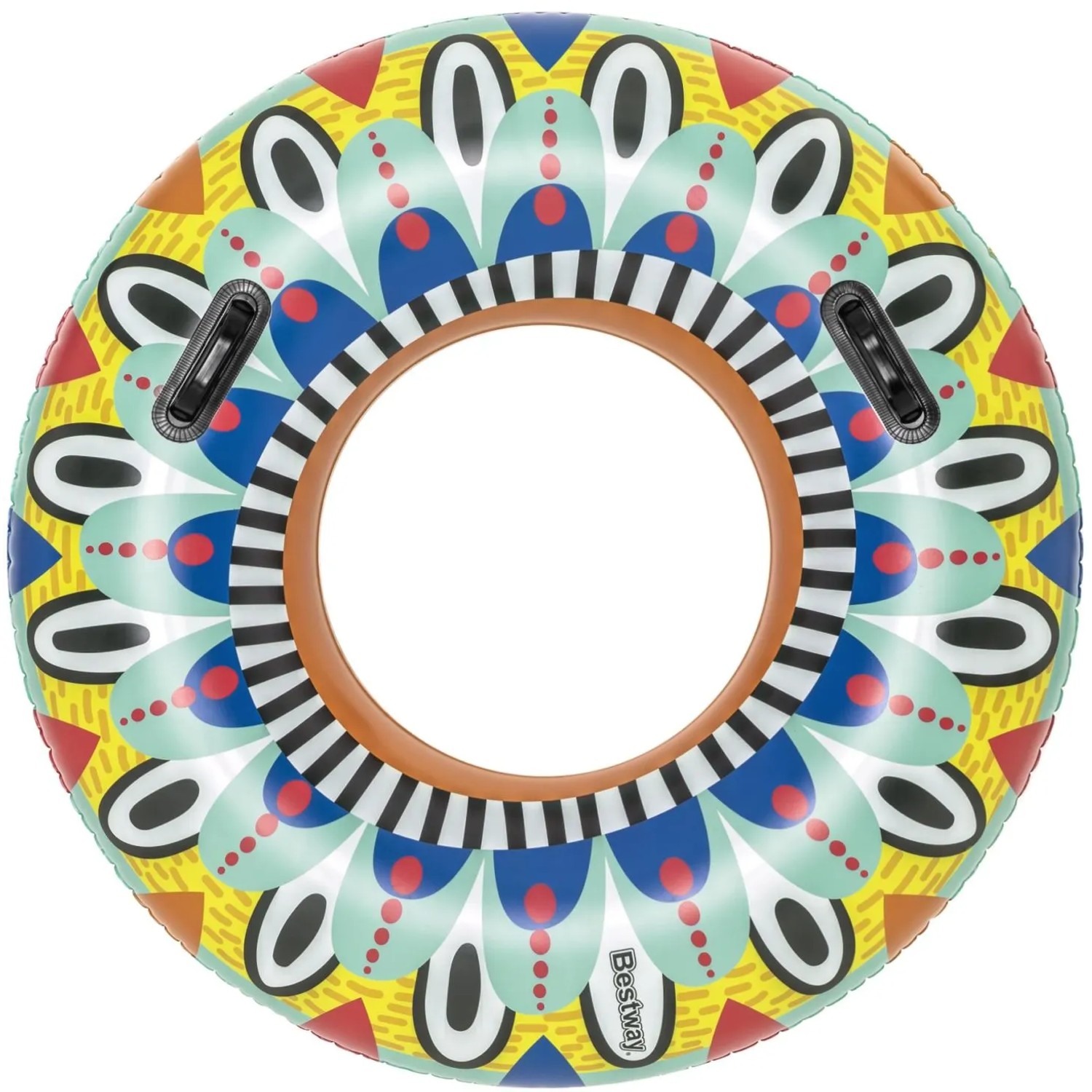 Bestway Schwimmring Flirty Fiesta, Ø 94 cm, bunt gemustert, mit Haltegriffen.