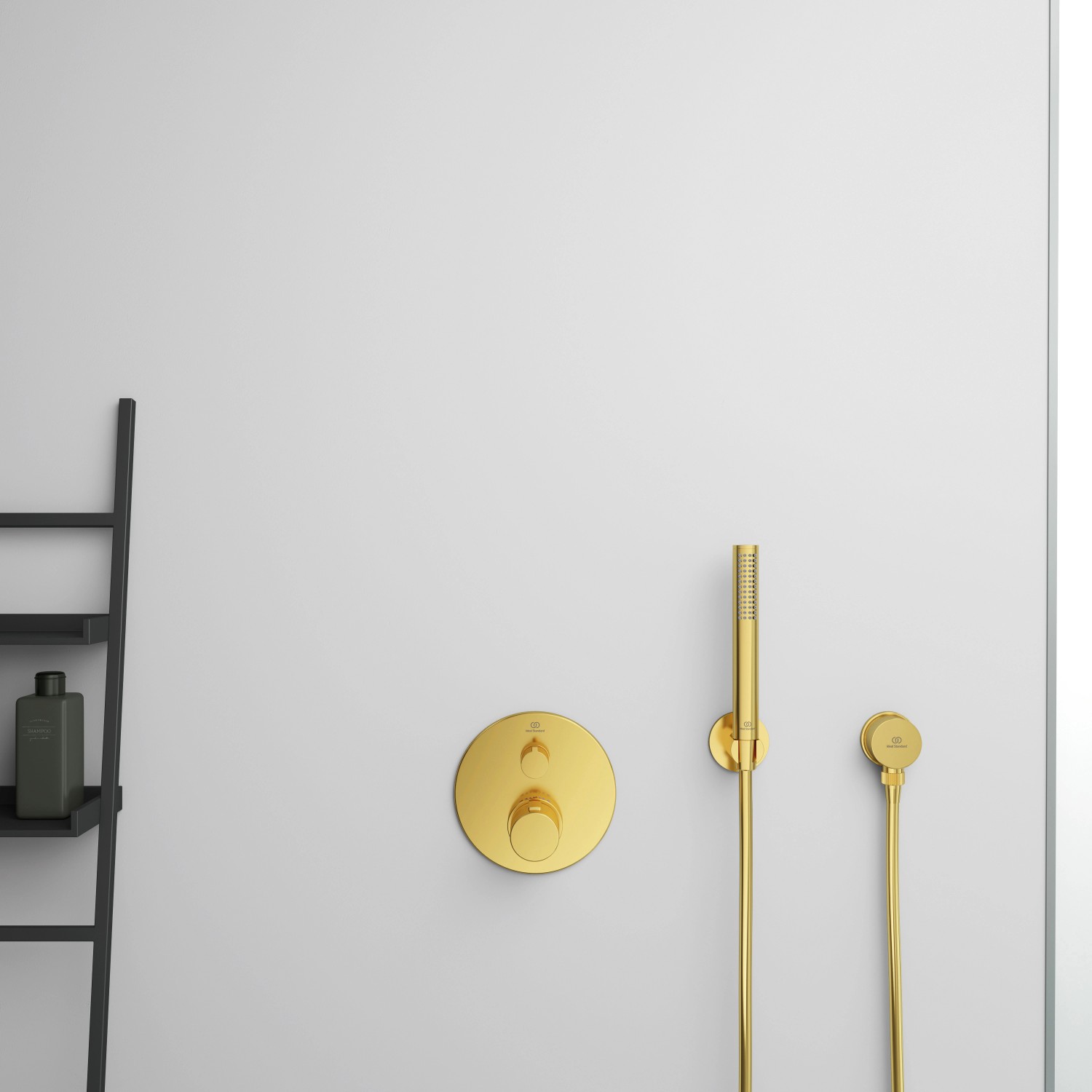 Ideal Standard Idealrain Atelier Brauseschlauchanschluss, rund, Brushed Gold.