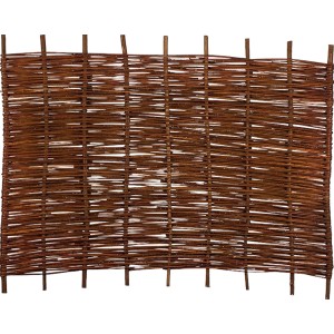 T & J Weidengeflechtzaun Aso, 120x180 cm, aus Weide und Haselnuss für den Sichtschutz im Garten.