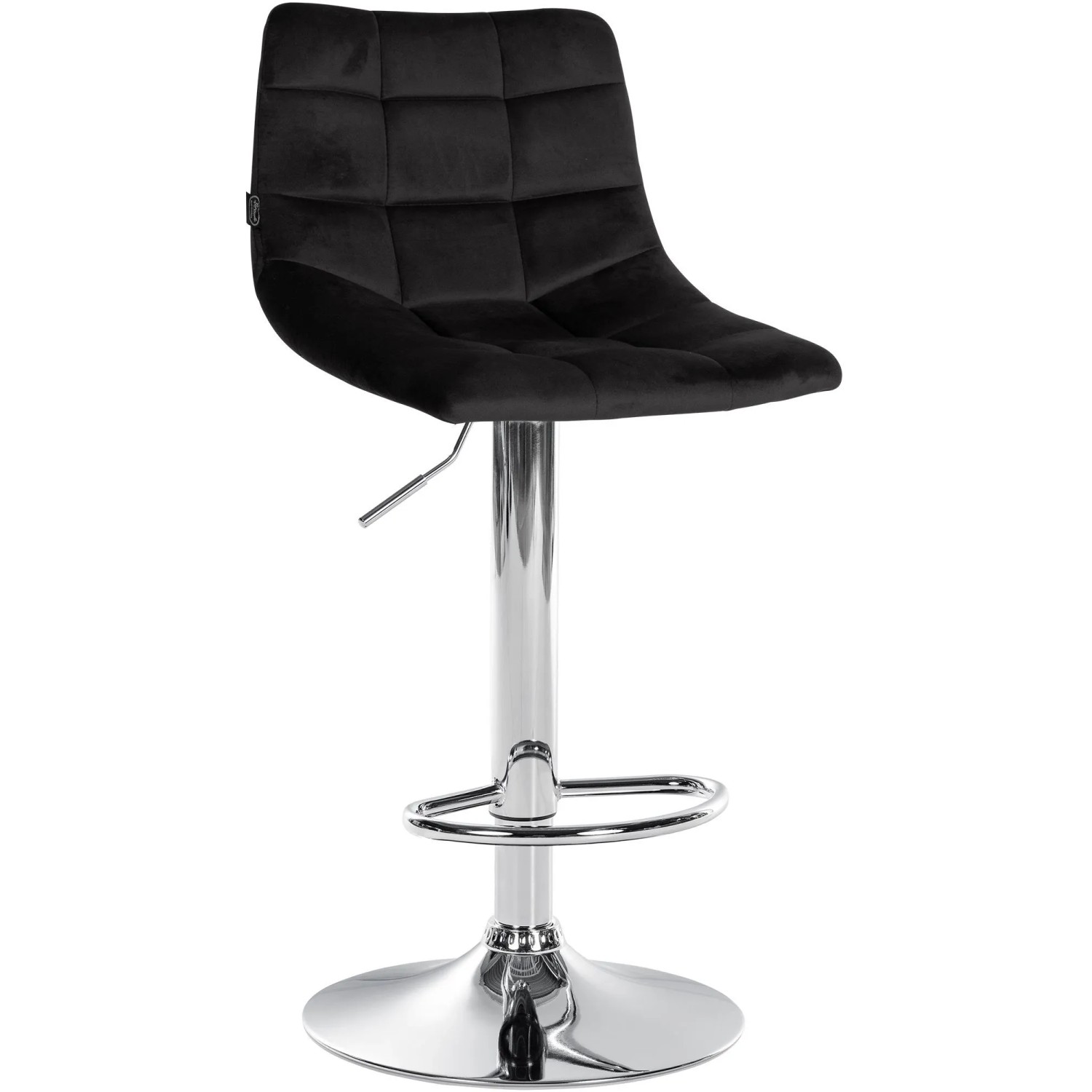 CLP Barhocker Jerry Samt Schwarz/Chrom