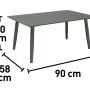 Beistelltisch der Loungegruppe Claremont, Stahl grün-grau, 40x90x58 cm (HxBxT)