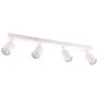 Weißer, 4-flammiger LED-Deckenstrahler Taio, 69,5 cm breit, für flexible Beleuchtung.