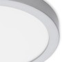 Runde Briloner LED Deckenlampe Fire, Ø 30cm, Chrom matt, für Bad- und Wohnräume.