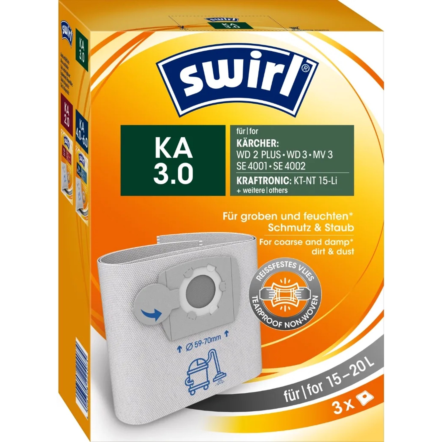 Swirl KA 3.0 Staubsaugerbeutel 3 St