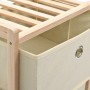 vidaXL Aufbewahrungsregal mit 3 Stoffkörben, Zedernholz, beige. Büroschrank mit Stoff-Körben.