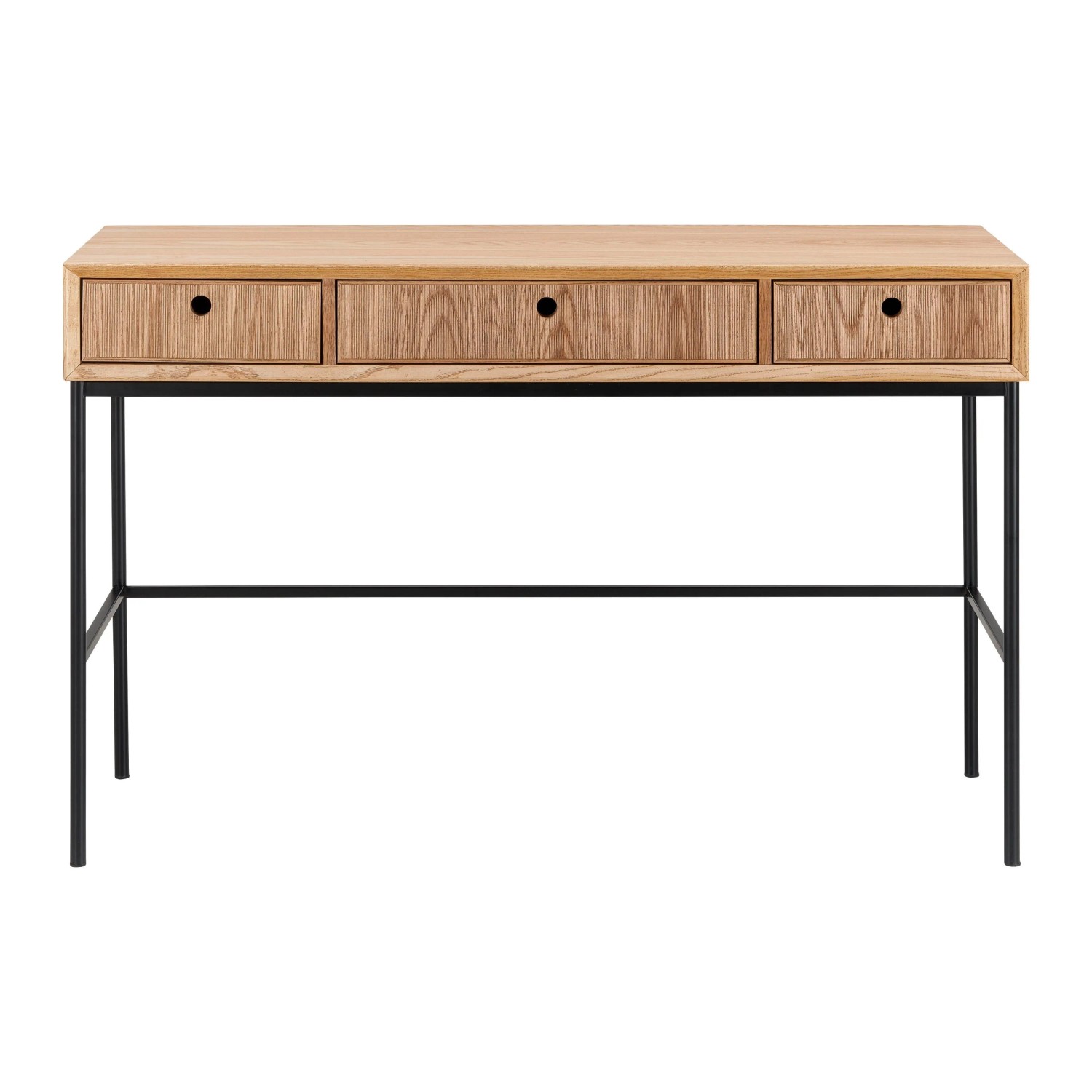Bessagi Home Konsolentisch Milano Esche/Schwarz MDF