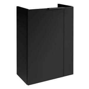Fackelmann Mini-Waschtischunterschrank SBC, links, 44 cm, Schwarz Matt. Badmöbel für kleine Bäder.