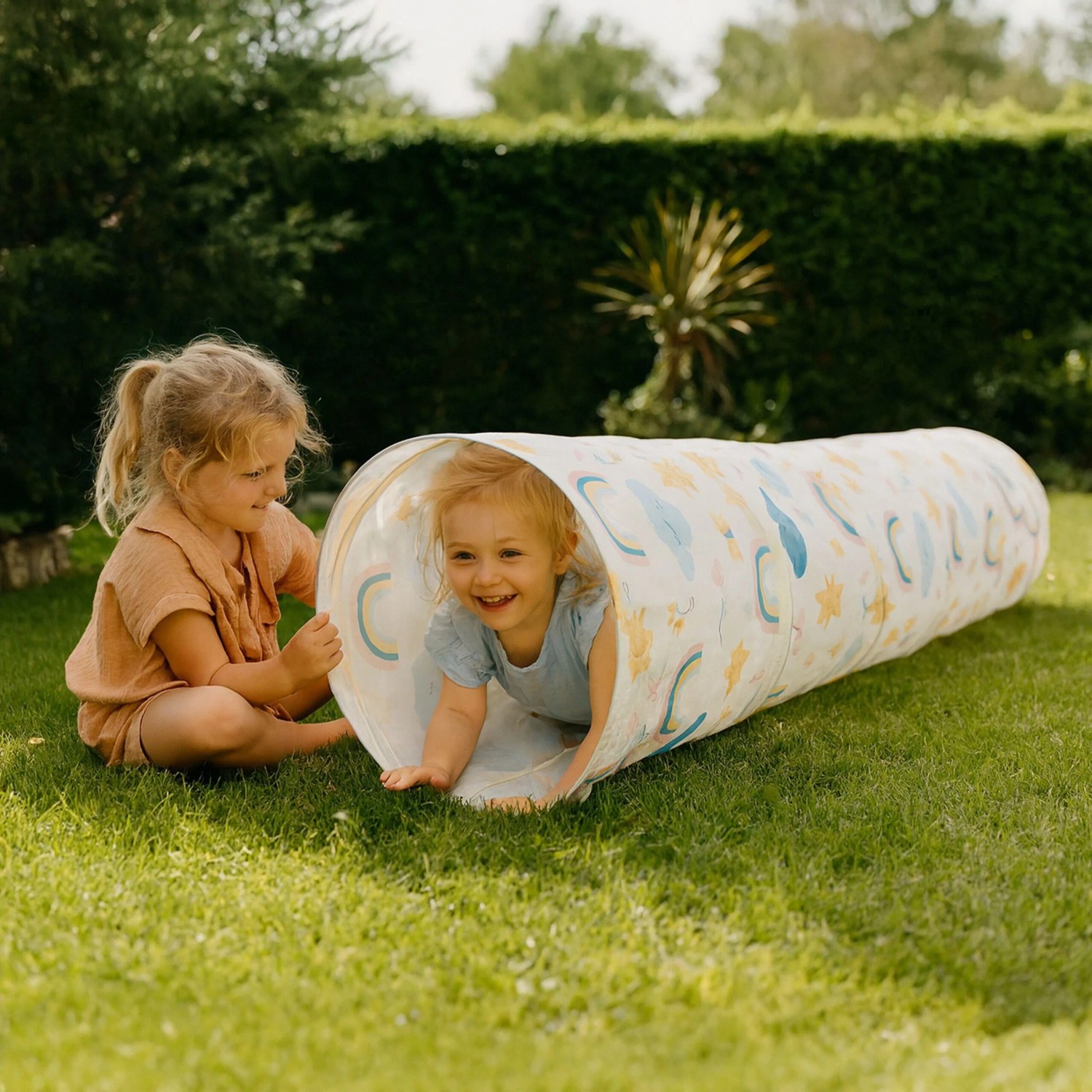 Relaxdays Spieltunnel Polyester Bunt Pop Up 180 cm x 45 cm 550 g_2