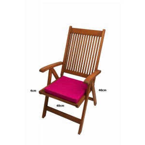 Setgarden Square 6er Set Sitzkissen Stuhlkissen Indoor & Outdoor 40x40x4 cm 1tlg Rose