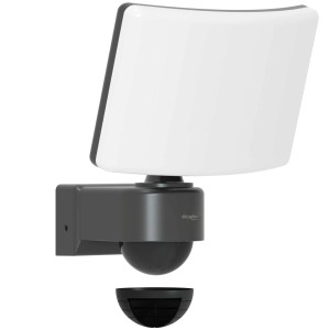 Oktaplex LED-Außenstrahler mit Bewegungsmelder, anthrazit, warmweiß. Wandleuchte schwenkbar.