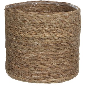 Hellbrauner Mica Decorations Korb Atlantic, Ø 16 cm, aus robustem Korbgeflecht für den Innenbereich.