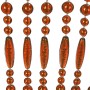 Kobolo Türvorhang AMBER, Insektenschutz mit braunen Perlen und Strängen, 90x200 cm.