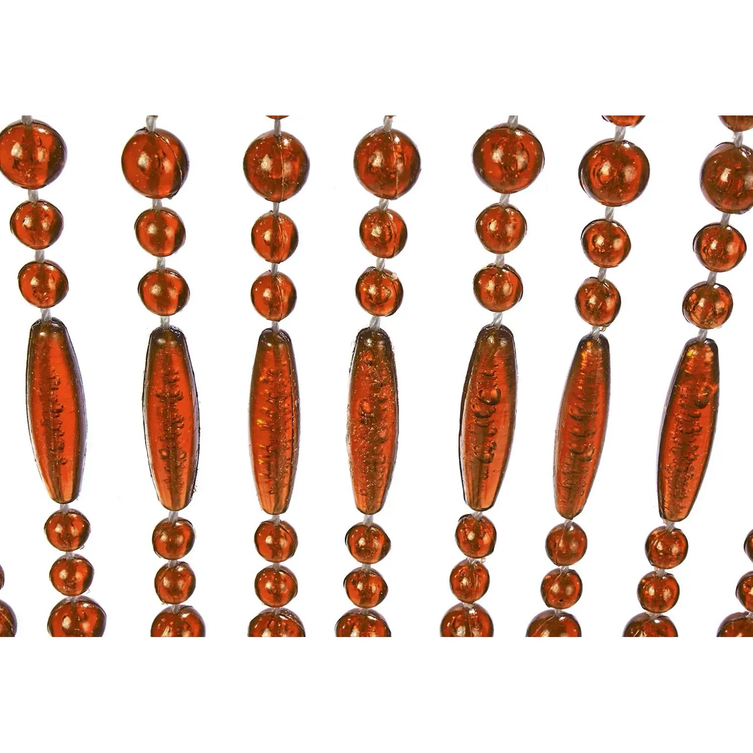 Kobolo Türvorhang AMBER, Insektenschutz mit braunen Perlen und Strängen, 90x200 cm.