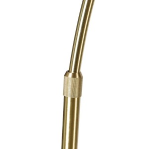 Detailaufnahme: Messingfarbene QAZQA Bogenlampe XXL, Innenleuchte.