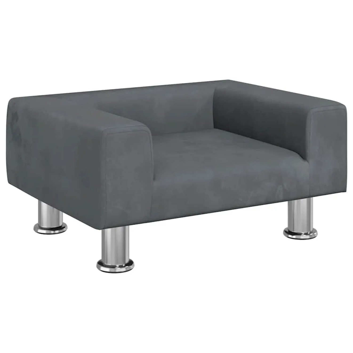 vidaXL Kindersofa Dunkelgrau 50x40x26,5 cm Samt 3196338