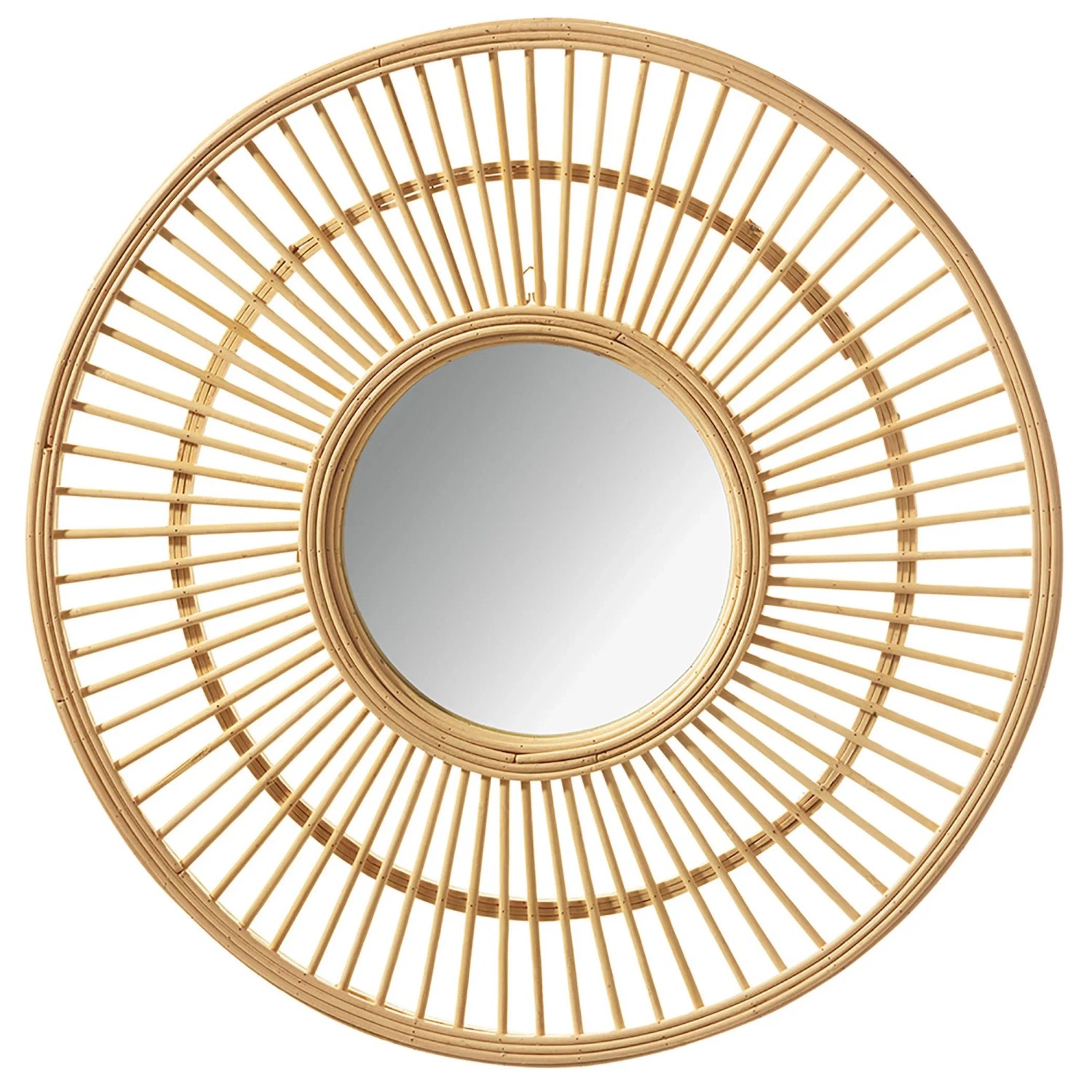 Kobolo Spiegel Wandspiegel LINA mit Rahmen aus Rattan günstig online kaufen