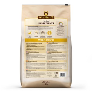 Wolfsblut Hunde-Trockenfutter Limited Ingredients Wild Duck 9kg. Getreidefreies Futter mit Ente und Gemüse für ernährungssensible Hunde.