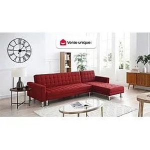 Vente-unique Schlafsofa Willis Rot 290 cm