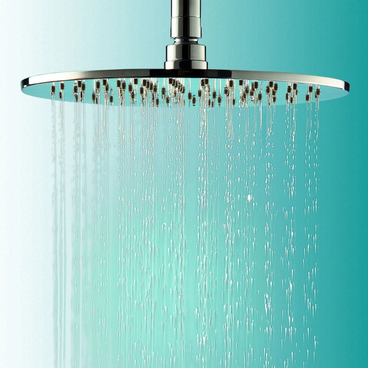 Schulte Kopfbrause, extra-flach, verchromt, Ø 25cm mit Wasserstrahl.