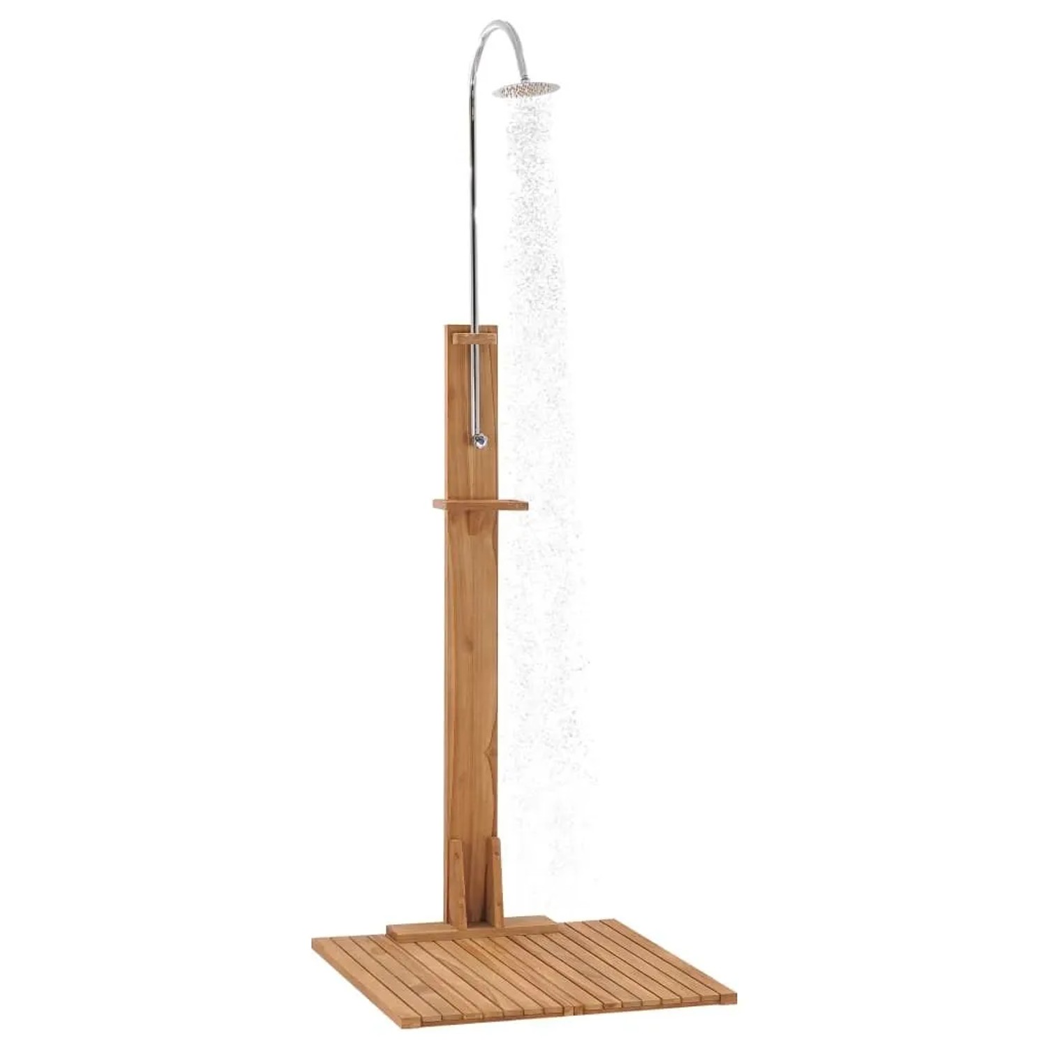 vidaXL Gartendusche 75x75x210 cm Massivholz Teak 312276_3