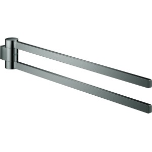 Grohe Selection Handtuchhalter, 2-armig, schwenkbar, in Hard Graphite.