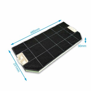 AIR2GO Aktivkohlefilter Siemens 460367/LZ33000 für Dunstabzugshauben, 485x231x30mm.