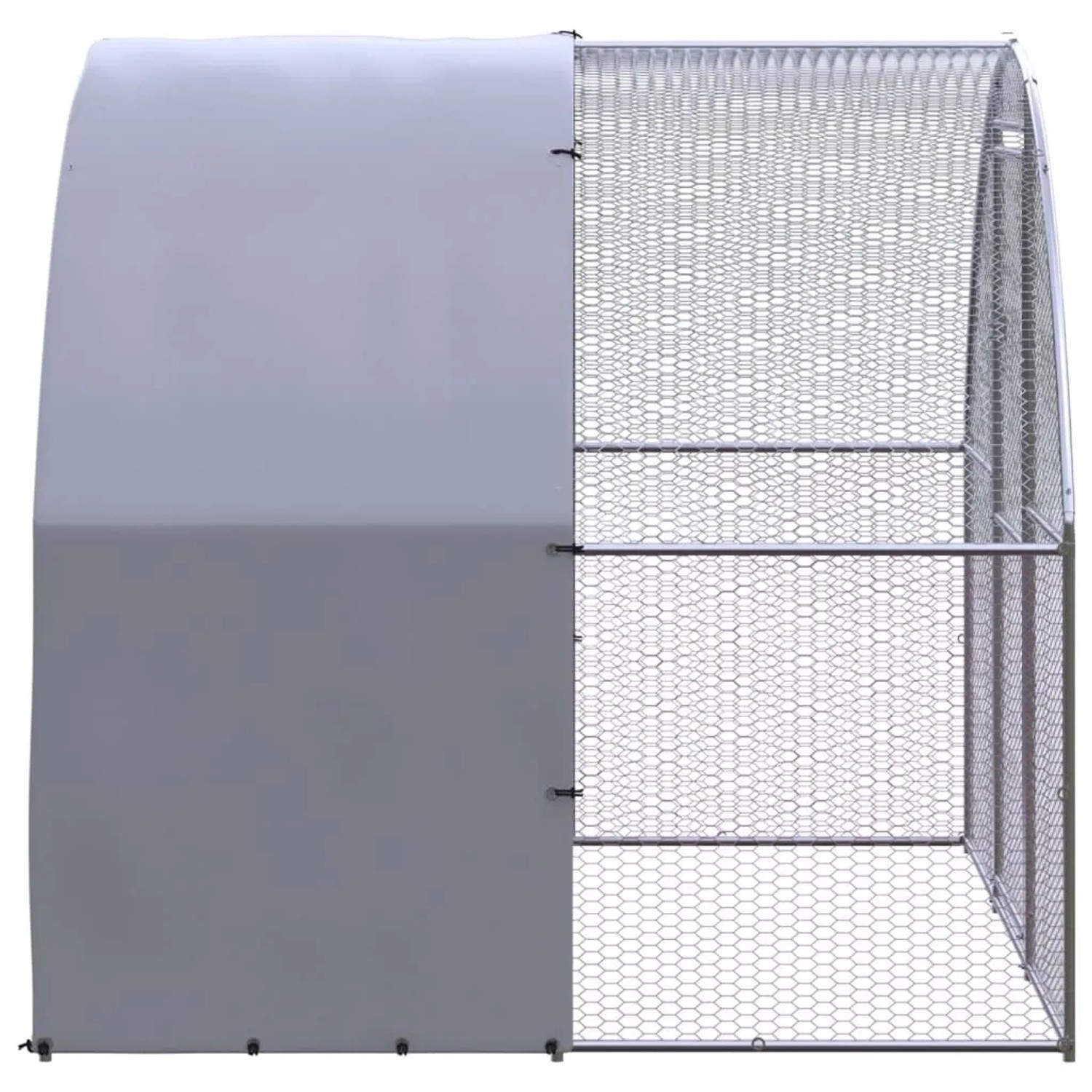 vidaXL Hühnerstall 3x2x2m aus verzinktem Stahl mit wasserfestem Dach.