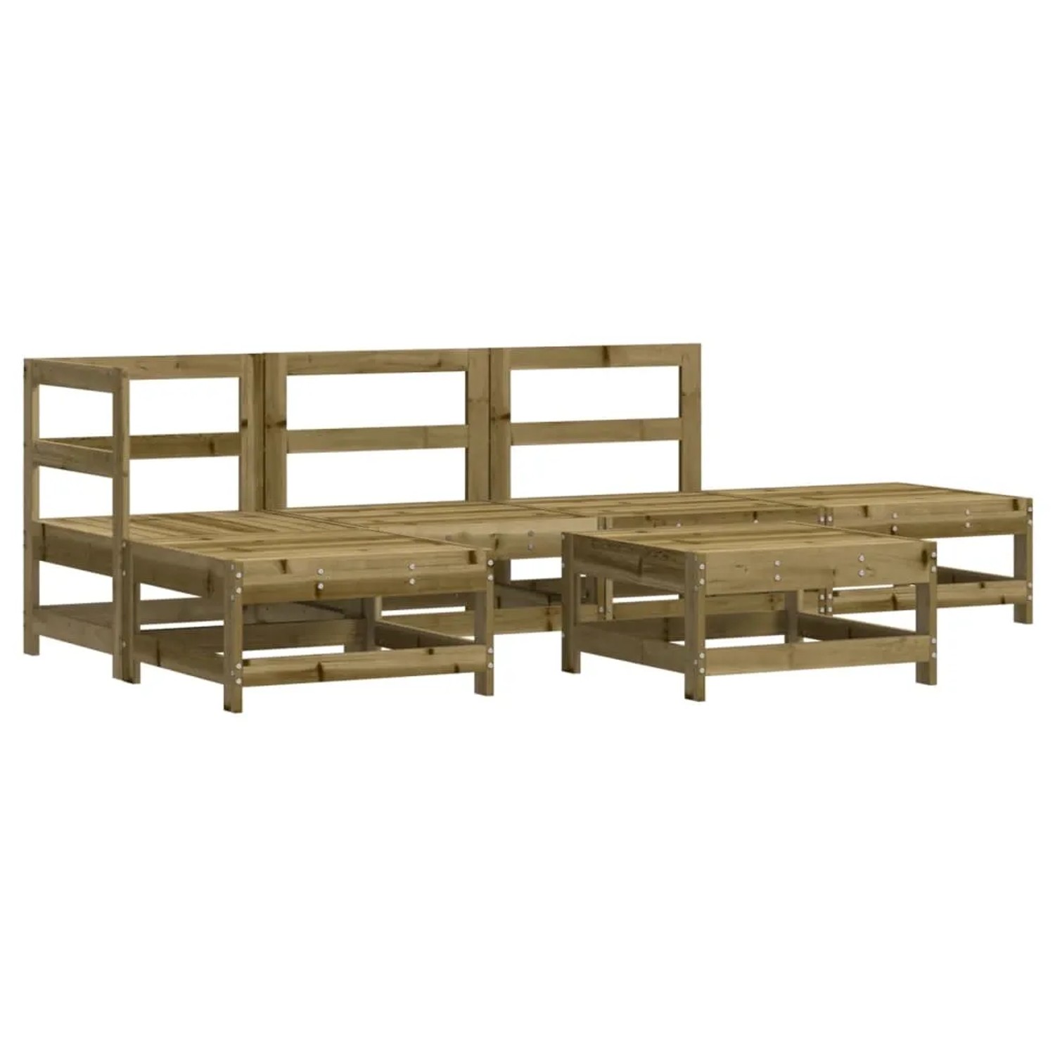 vidaXL 6-Tlg Garten-Lounge-Set Imprägniertes Kiefernholz 3186318