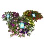 Zauberglöckchen-Trio im Zink-Gefäß mit bunten Blüten für Balkon und Garten.